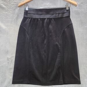 Max Studio Womens Black Pencil Mini Skirt Size Small Y2K 90s Stretch Feminine